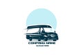 Minibus vector logo EPS 10 file Royalty Free Stock Photo
